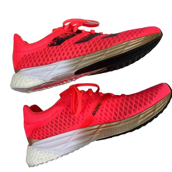 Adidas Adizero Pro Running Sneakers Shoes Hot Pink LightStrike FW9242 Womens 7 - Picture 9 of 13